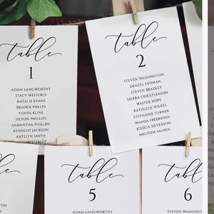 Luxury Wedding Seating Chart Template | Splendid Script | Printable Seating Cards | Seating Plan | Editable Color | Templett - Download PDF