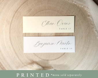 Elegant Name Tags | Printed Name Cards for Wedding | Menu Name Tags | Simple Elegant Name Cards | Wedding Place Cards | Modern Handwriting