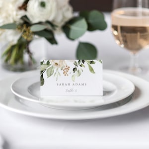 Printed Place Cards Floral Place Cards Greenery Place Cards Personalized Wedding Place Cards Printed Name Cards Seating Cards image 4