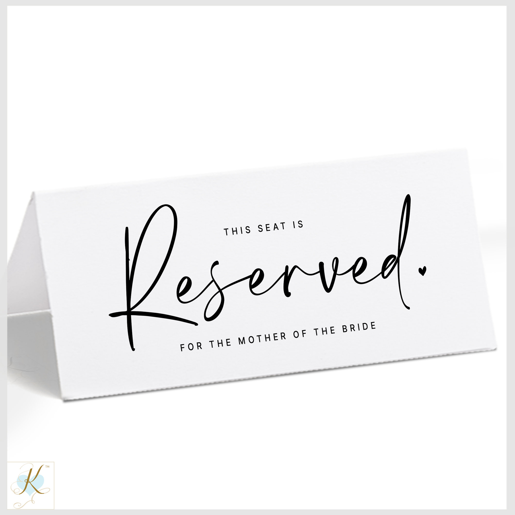 Reserved Sign for Wedding Chairs or Tables Printable Etsy