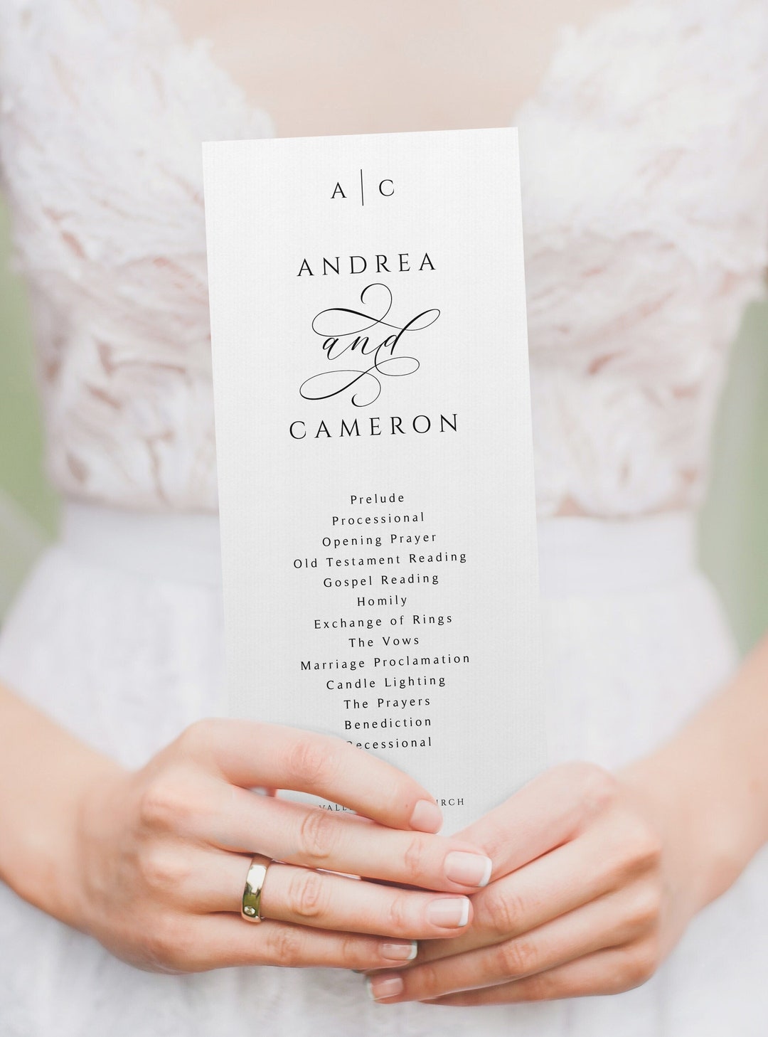 Wedding Program Template | Elegant Wedding Programs | Ornate Wedding ...