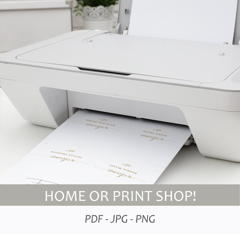 Gold or ANY COLOR Wedding Place Card Tents Printable - Etsy