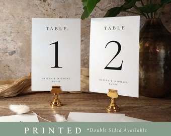 PRINTED Table Numbers | Table Cards | Wedding Table Card | Double Sided Table Numbers | Table Numbers Wed | Table Card Printing | Minimalist