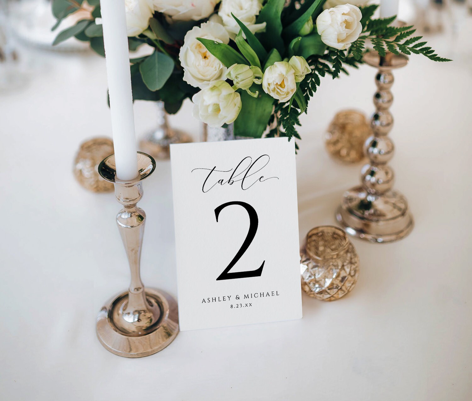 EDITABLE COLOR Luxury Wedding Table Numbers Template 4x6 & - Etsy Canada