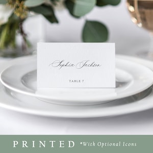 Printed Place Cards | Elegant Place Cards | Personalized Wedding Place Cards | Name Cards | Custom Printing for Place Cards