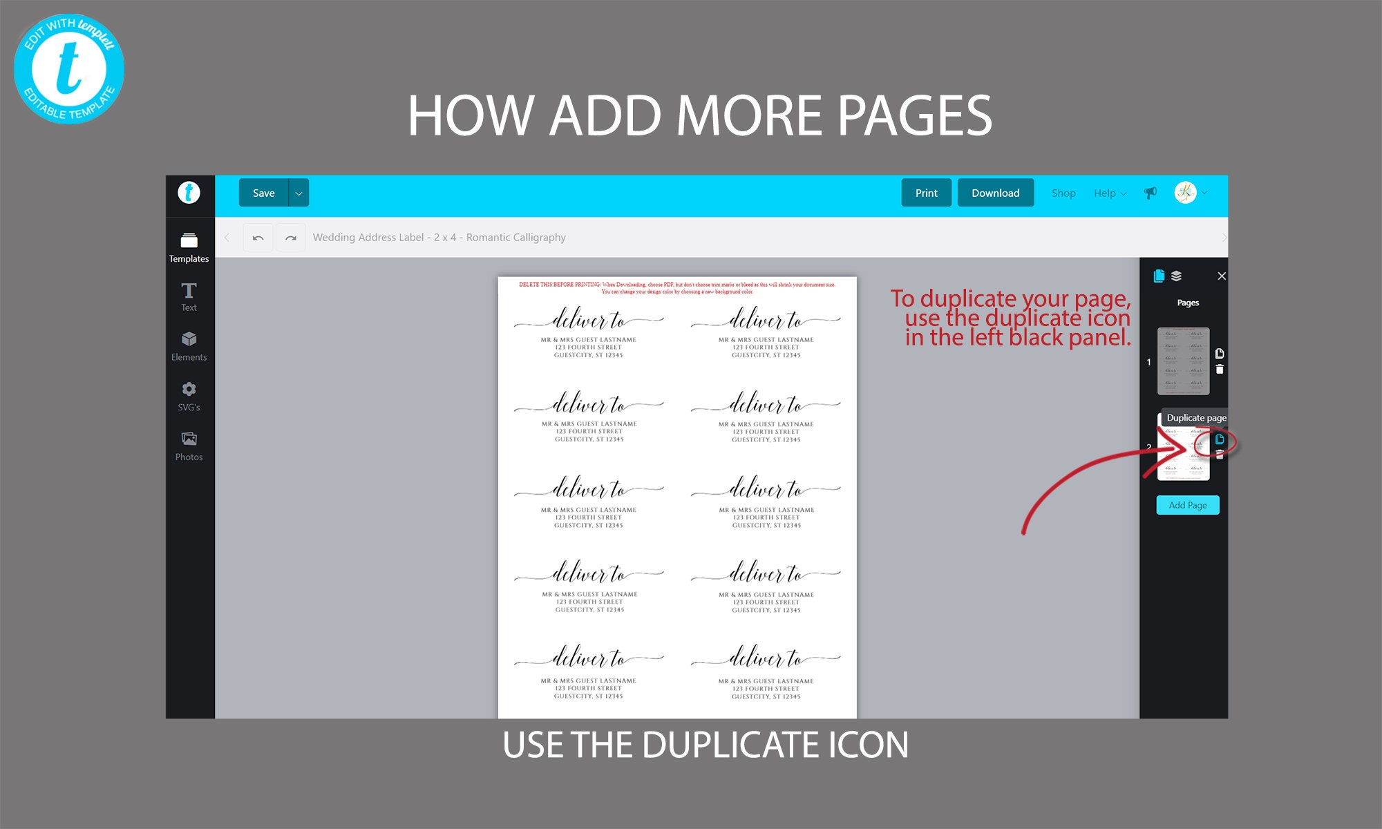 Printable Address Labels 4 X 2 Graduation or Shower - Etsy