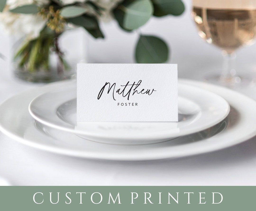 Printed Place Cards Modern Minimalist Place Cards Printed Name Cards Wedding Place Cards Seating