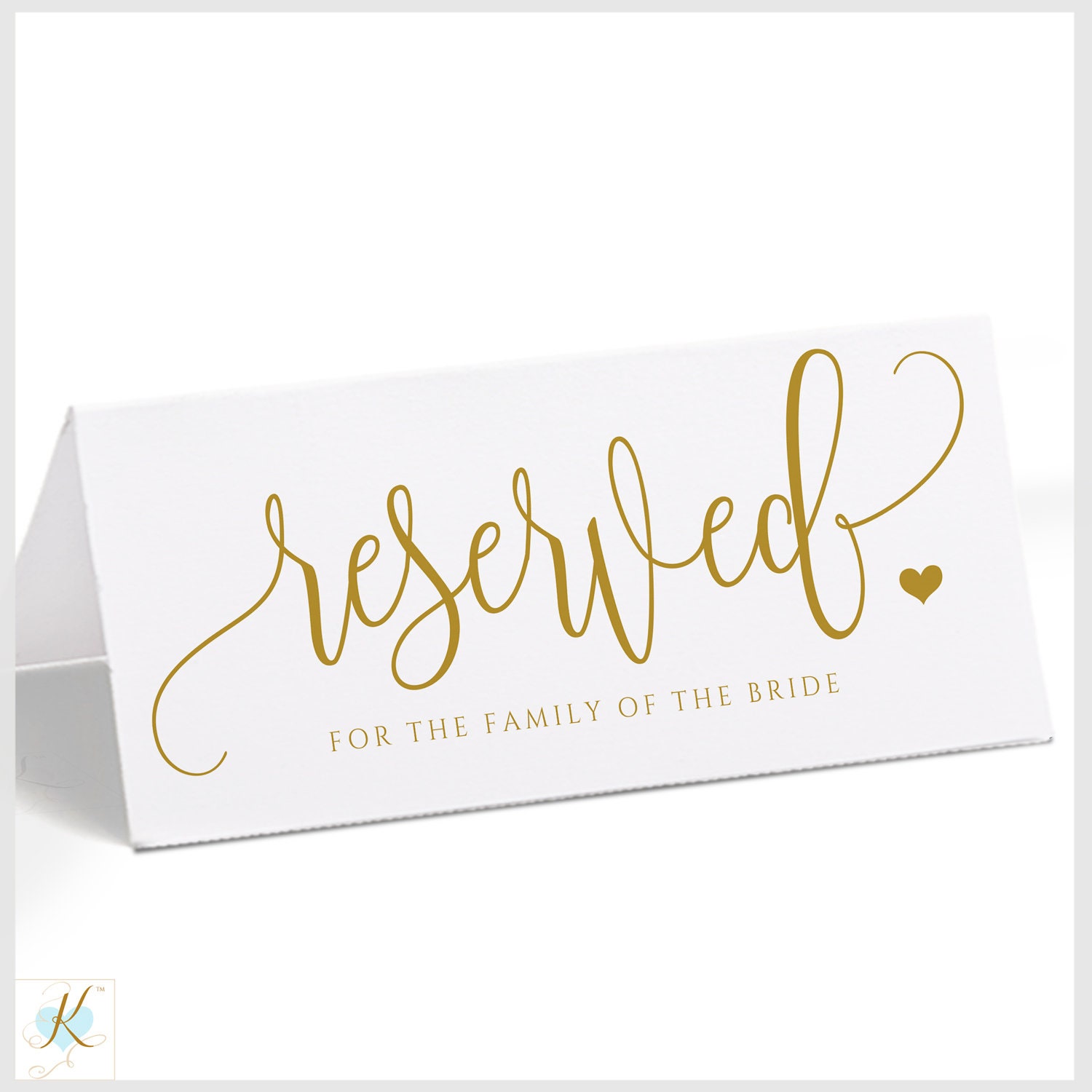 Gold Wedding Reserved Sign Template (Tent)  Printable Wedding Reserved  Signs  Rustic Calligraphy  EDITABLE TEXT PDF - Instant Download Intended For Reserved Cards For Tables Templates