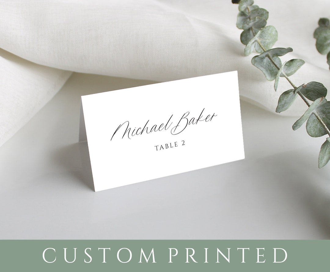 Printed Place Cards Personalized Wedding Place Cards Name Cards Custom