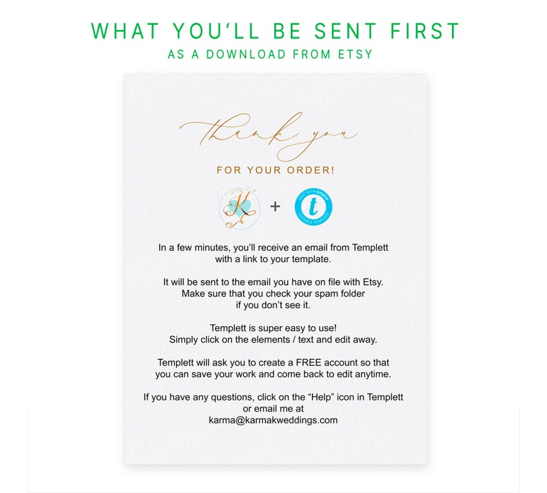 Wedding RSVP Card Template Geometric Greenery White Floral | Edit in your Browser Download /& Print Faux Gold Foil