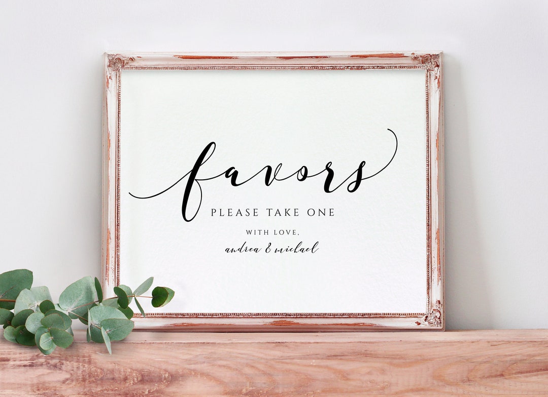 Wedding Favors Sign Template | Printable Wedding Signs | Lively Loose ...