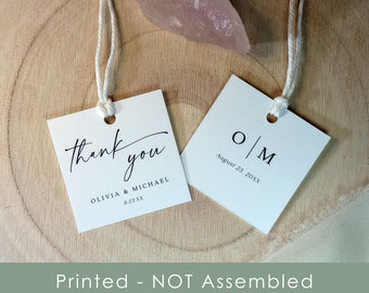 Thank You Tags | Wedding Tags | Favor Tags | Square 2 inch | Modern Minimalist Wedding | Modern Favor Tags