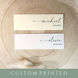 Printed Place Cards | Modern Minimalist Place Cards | Printed Name Cards for Menus | Wedding Place Cards | Seating Cards | Flat Name Cards