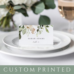 Printed Place Cards Floral Place Cards Greenery Place Cards Personalized Wedding Place Cards Printed Name Cards Seating Cards image 2