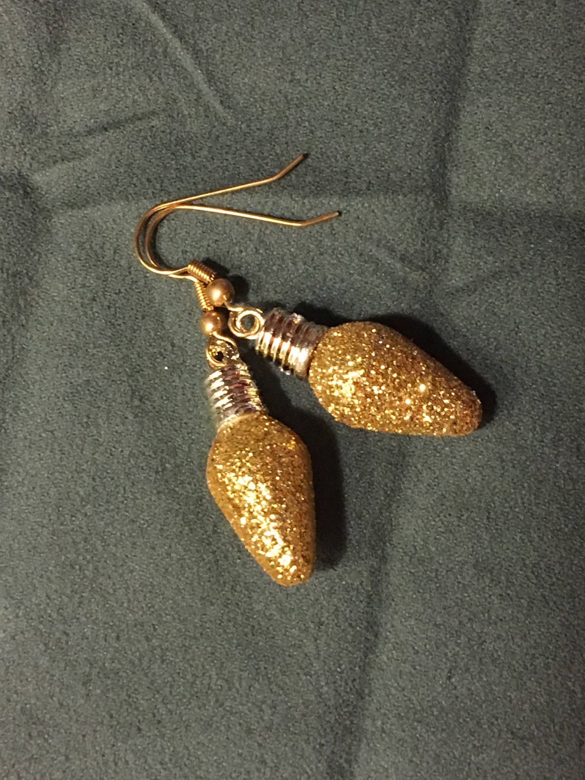 Gold Christmas Light Bulb Earring Etsy