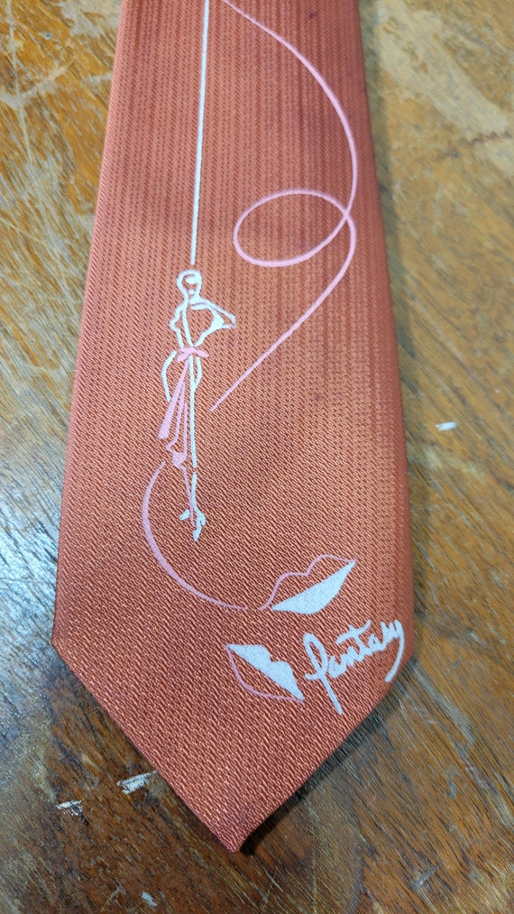 Hidden Girlie Tie 1960s Pin Up Vintage Tie Fantasy - image 3