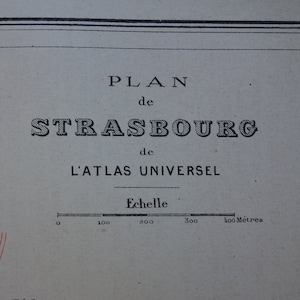 Straßburg alte Karte von Straßburg - original 1877, alter Druck von Straßburg - vintage Karten über Straßburg Straßburg