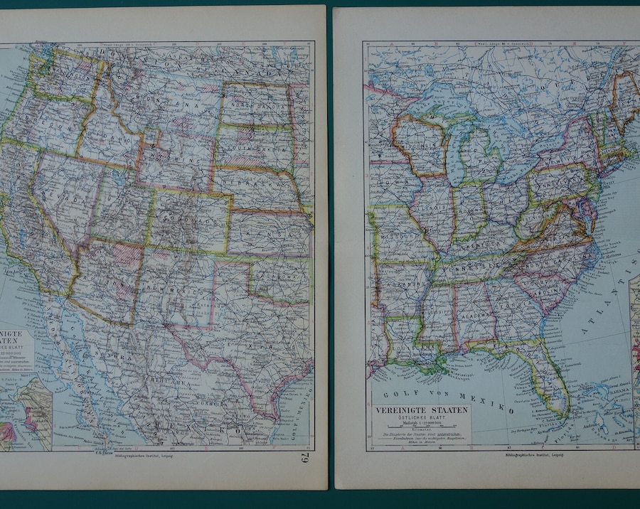 VintageOldMaps - Etsy