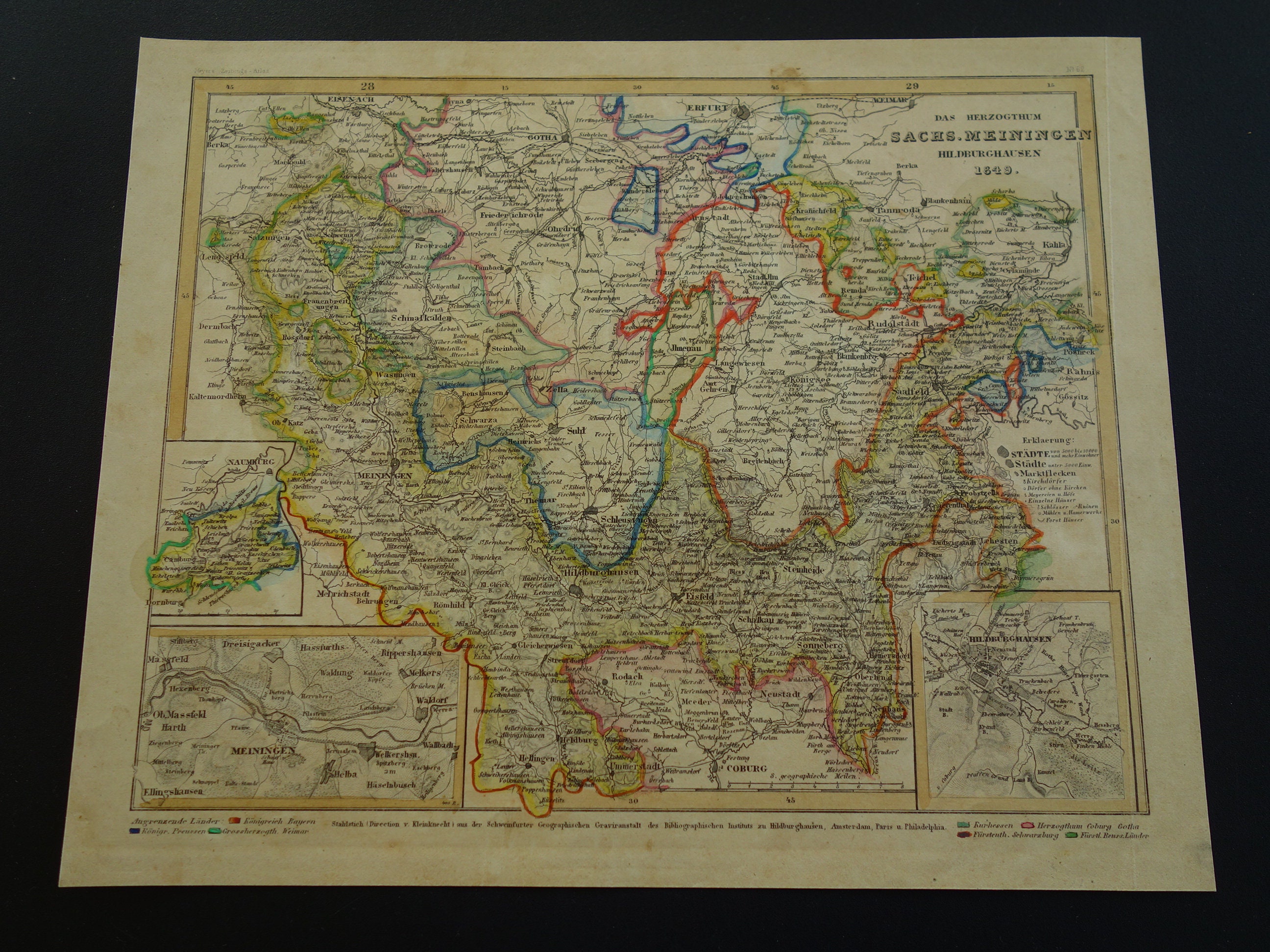 DEUTSCHLAND alte Karte 1849 original handkolorierte antike | Etsy DEUTSCHLAND alte Karte 1849 original handkolorierte antike | Etsy