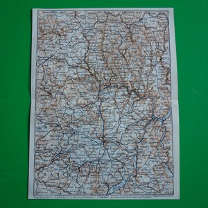 Alte Landkarte von Luxemburg - 1910 altertümlicher Druck über Luxemburg Großherzogtum von - Longwy Arlon Diekirch Bitburg Saarburg Grevenmacher 16x21c 6x8"