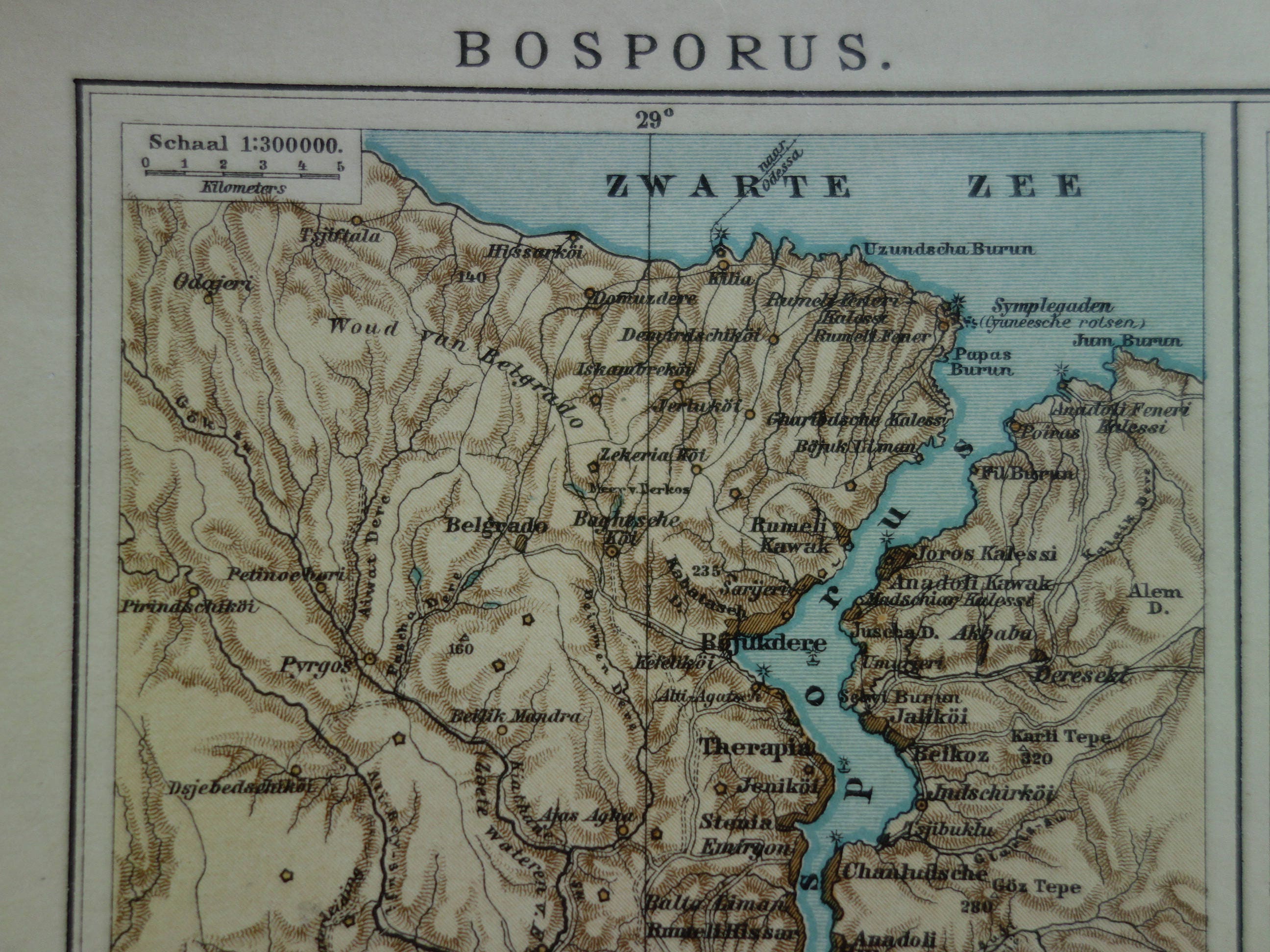 Cieśnina Bosfor I Dardanele Mapa Antique map of the Bosphorus strait and Dardanelles Turkey | Etsy