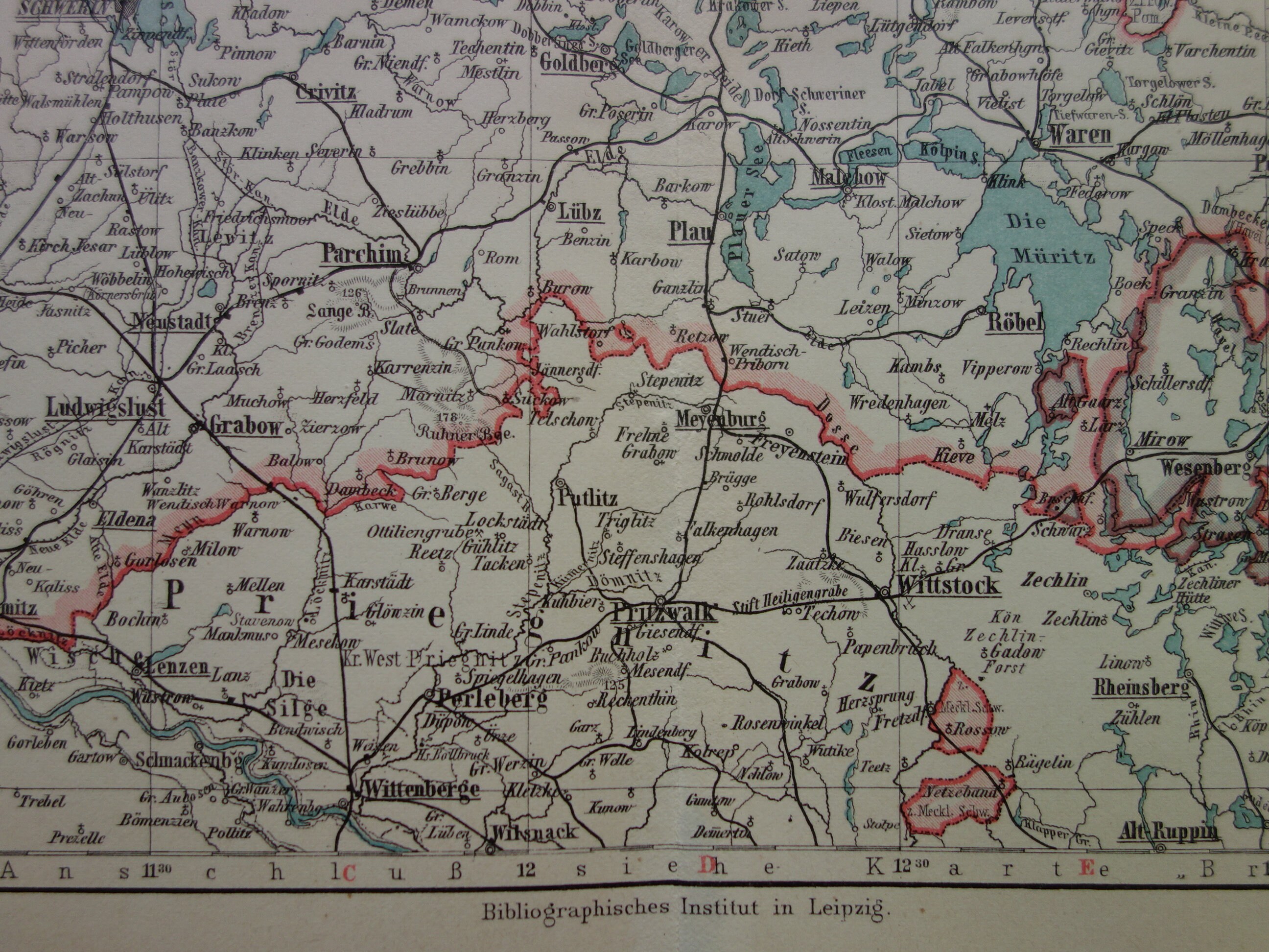 Old map of MECKLENBURG Germany 1913 original antique print | Etsy