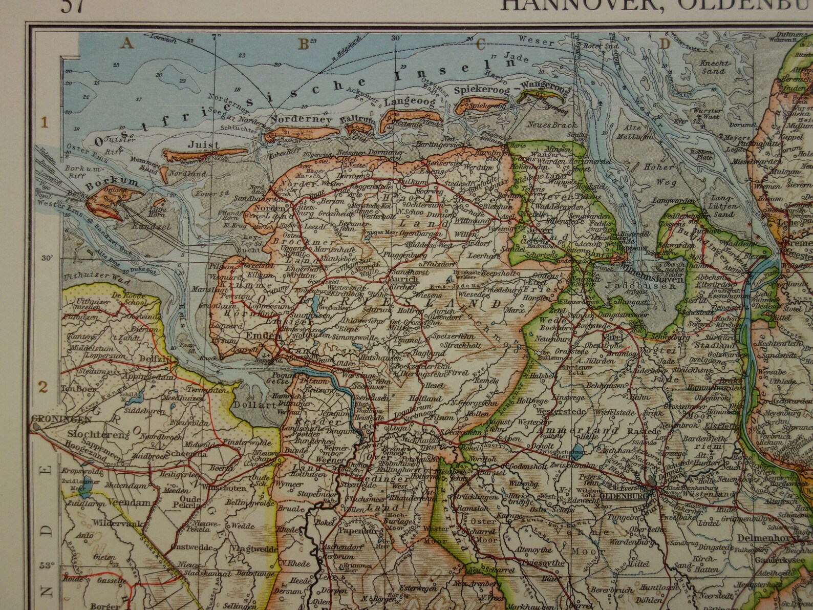 HANNOVER alte Karte von Hannover 1910 original antike deutsche | Etsy