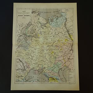 RUSSLAND Landkarten Landkarte Landkarte Russland um 1858 Landkarte Karte Set von 2 zwei alten Drucken über Europäisch Russisches Reich