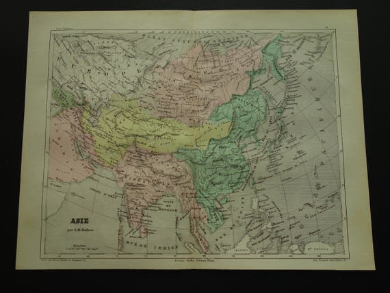 Original Tinted Engraving of Canton City - 17thC Original Tinted Engraving of Canton City - 17thC