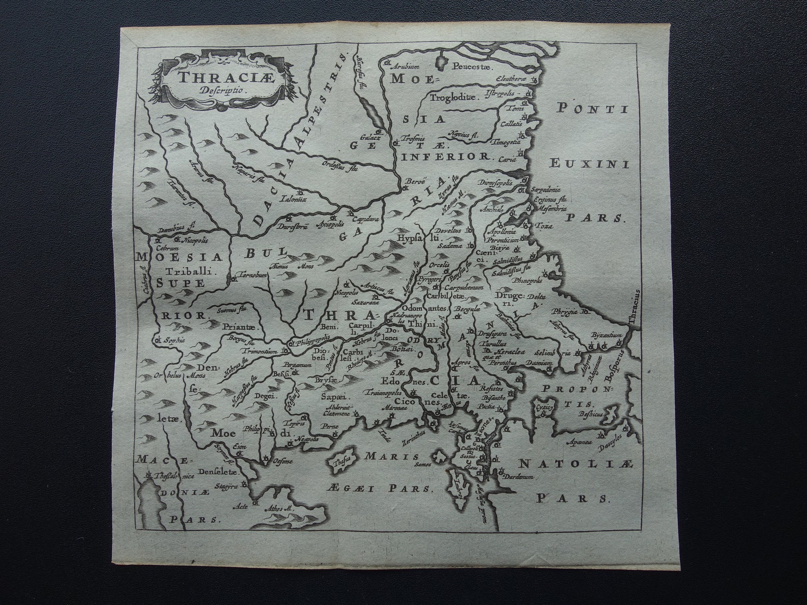 360 Years Old Map of Bulgaria and Northern Greece Original Etsy Canada