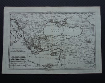 Über 245 Jahre alte Karte des Osmanischen Reiches – Originale antike Karten der Türkei – Osmanisches Reich