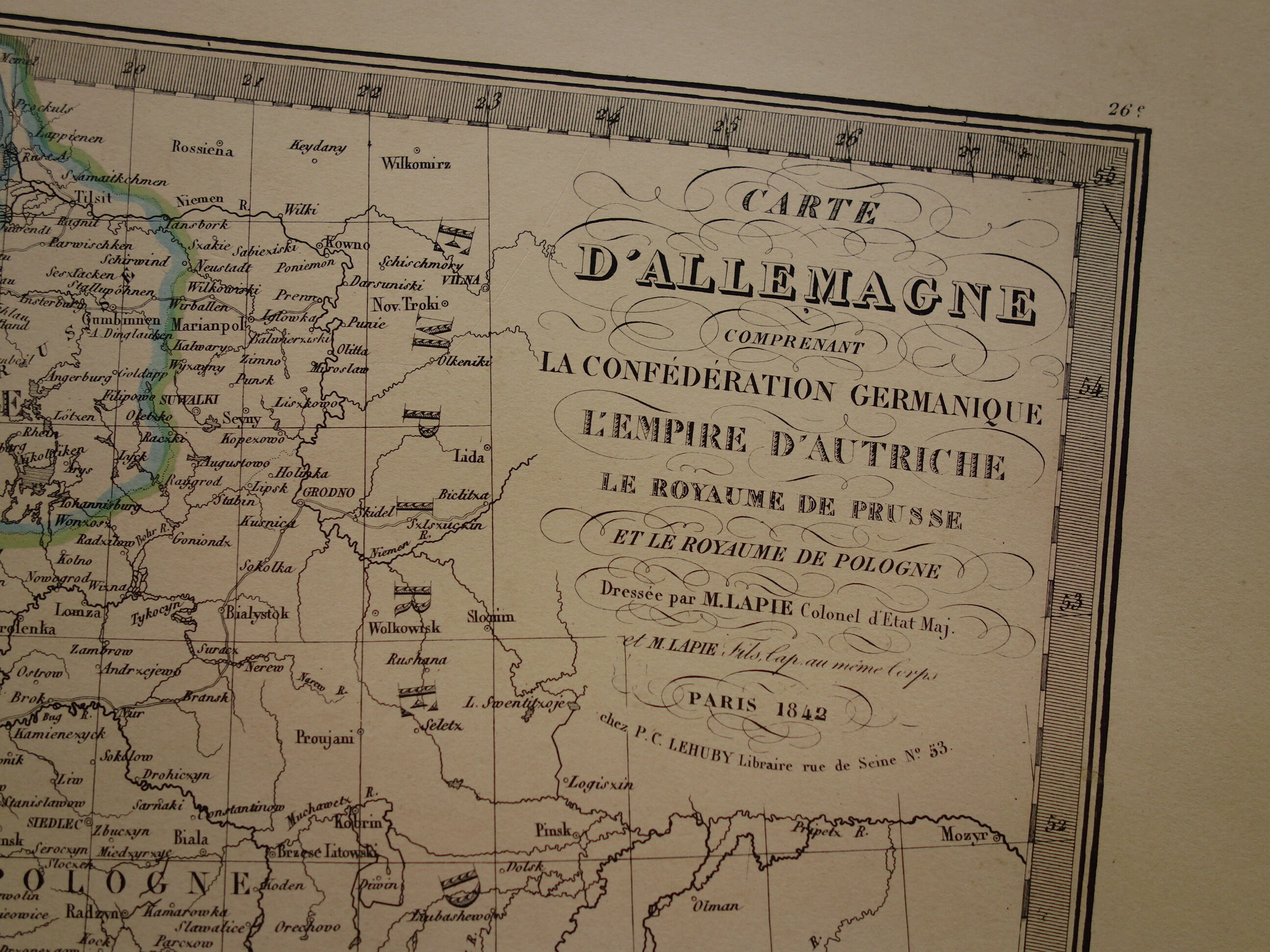 GERMANY 175 Years Old Map of German Confederation LARGE - Etsy Denmark