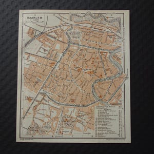 ハールレム ハールレムの古地図 1910年 H.ホラントに関するオリジナルのアンティーク地図 ハールレムの都市計画 オランダ