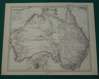 1963年オーストラリアヴィンテージ折りたたみ地図 - Etsy 日本