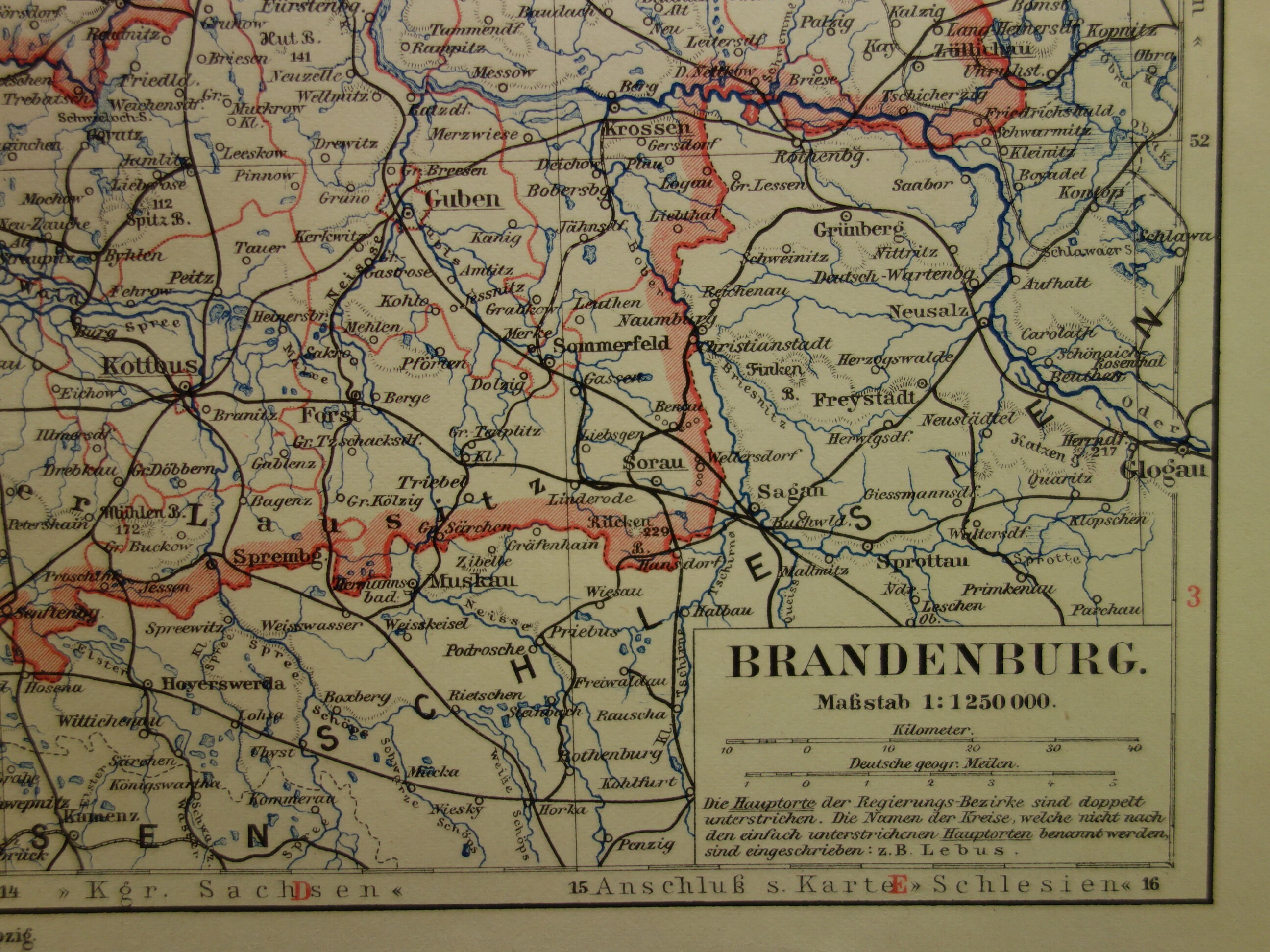 Old map of Brandenburg Germany 1913 original vintage German Etsy