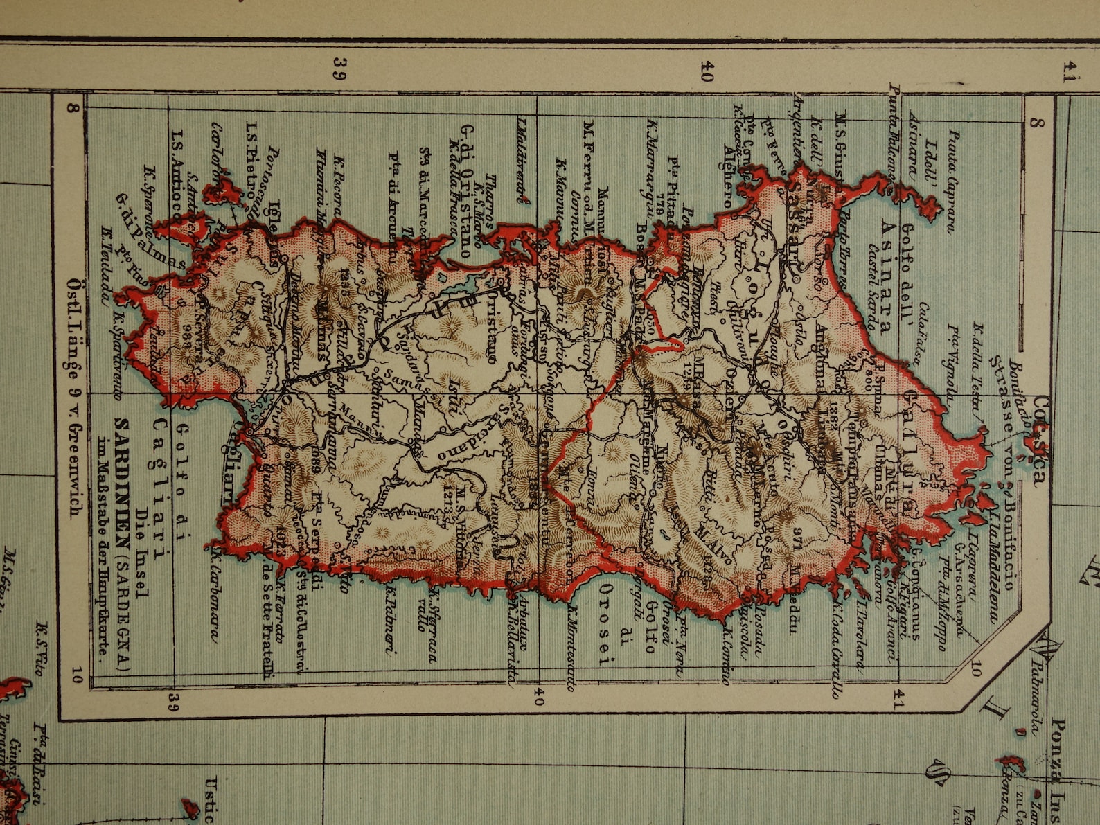 ITALY Old Map of Southern Italy 1907 Original Antique Detailed | Etsy