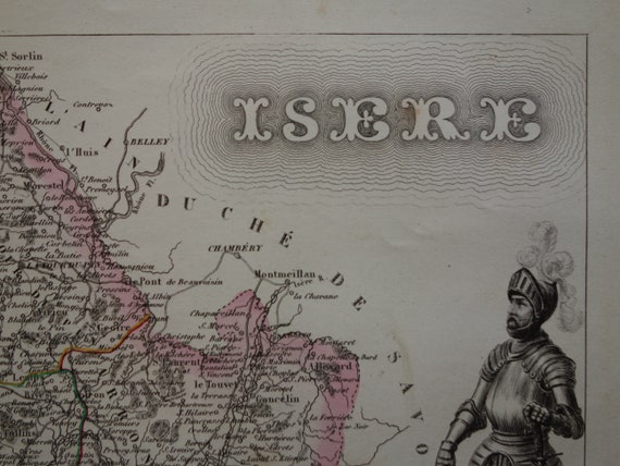 Carte Géographique Ancienne Du Nord - Gravure Originale 1877 - Authenticité Garantie