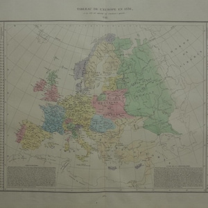 Alte Landkarte Europa im Jahr 1556 Kaiser Franziskaner original antike Geschichtskarte Europa große Vintage Karten