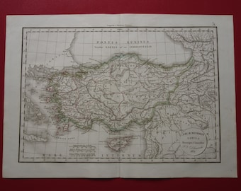 TR トルコ / オリジナル 1882 小アジア / アナトリアの古地図 - Etsy 日本