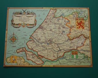 1500年代のオランダの地図 アムステルダム ロッテルダム ハーグ