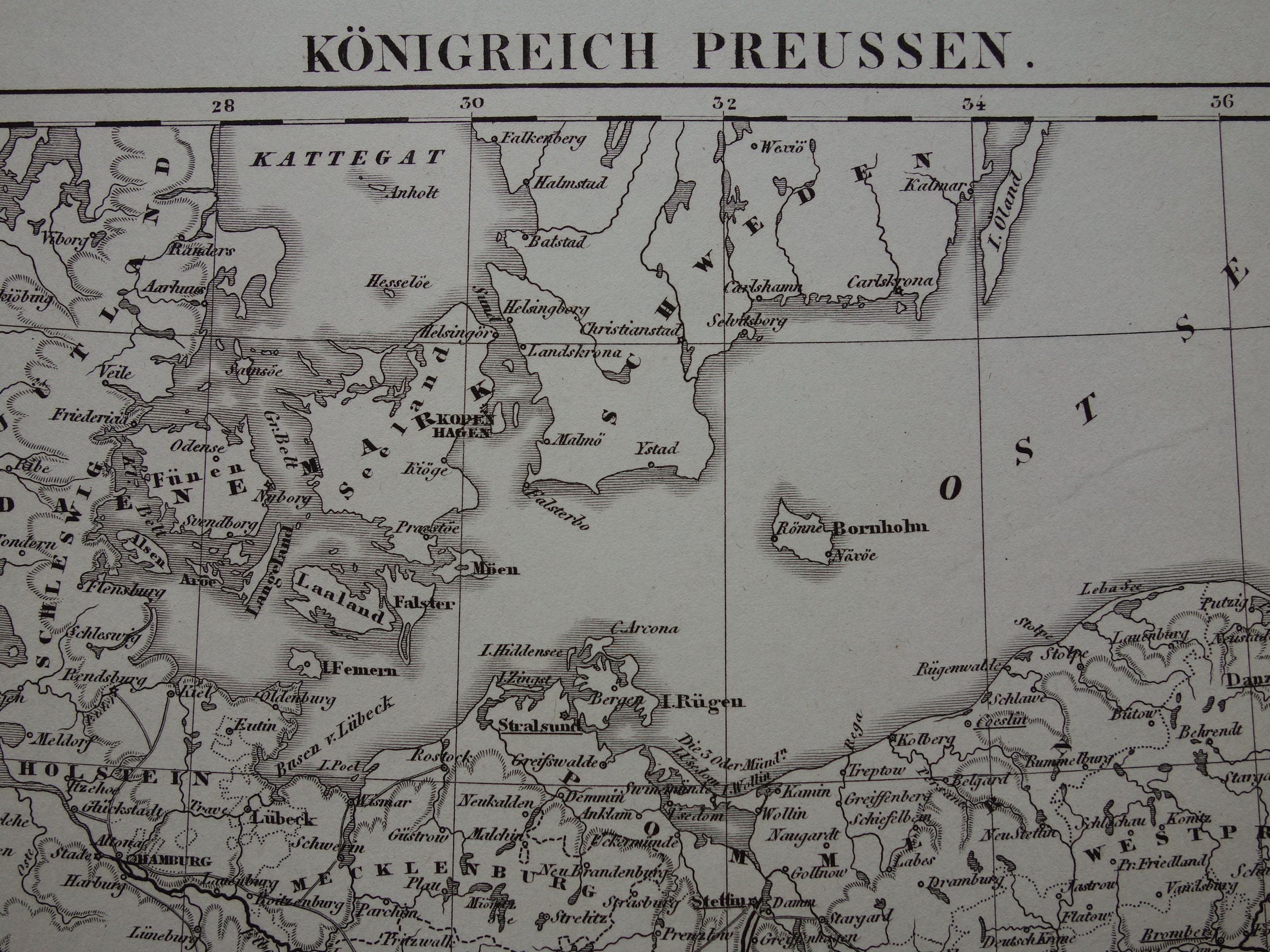 Carte Ancienne De Prusse 1635 - Reproduction Ted's Vintage Art