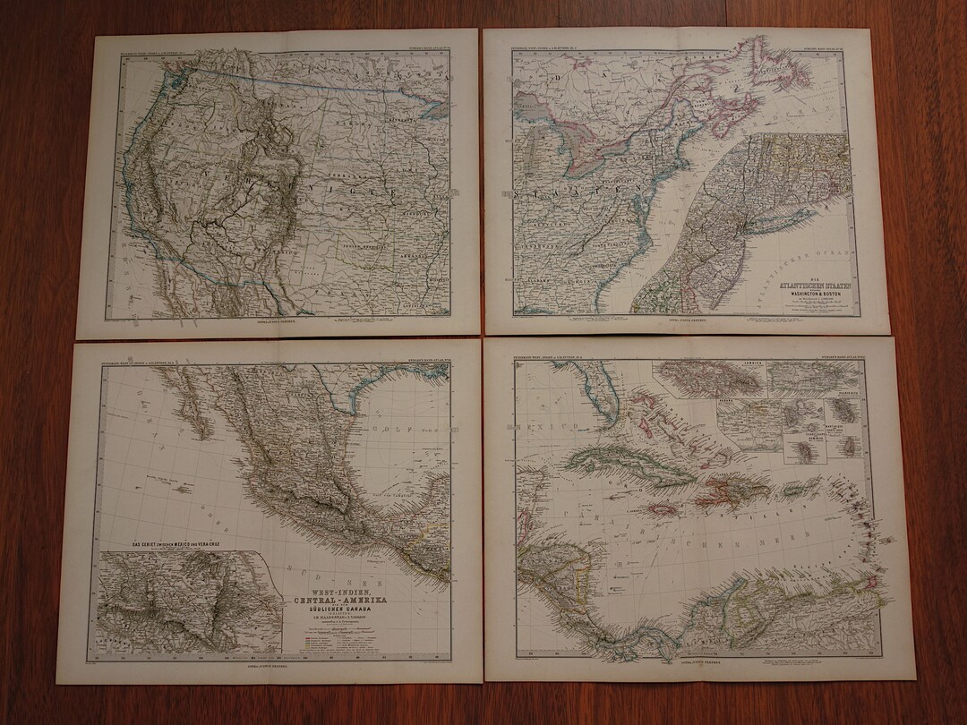Old USA Map LARGE 1886 Original - Il 1080xN.5254960254 I370