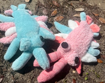 Trans color Anomalocaris plushie beanie baby