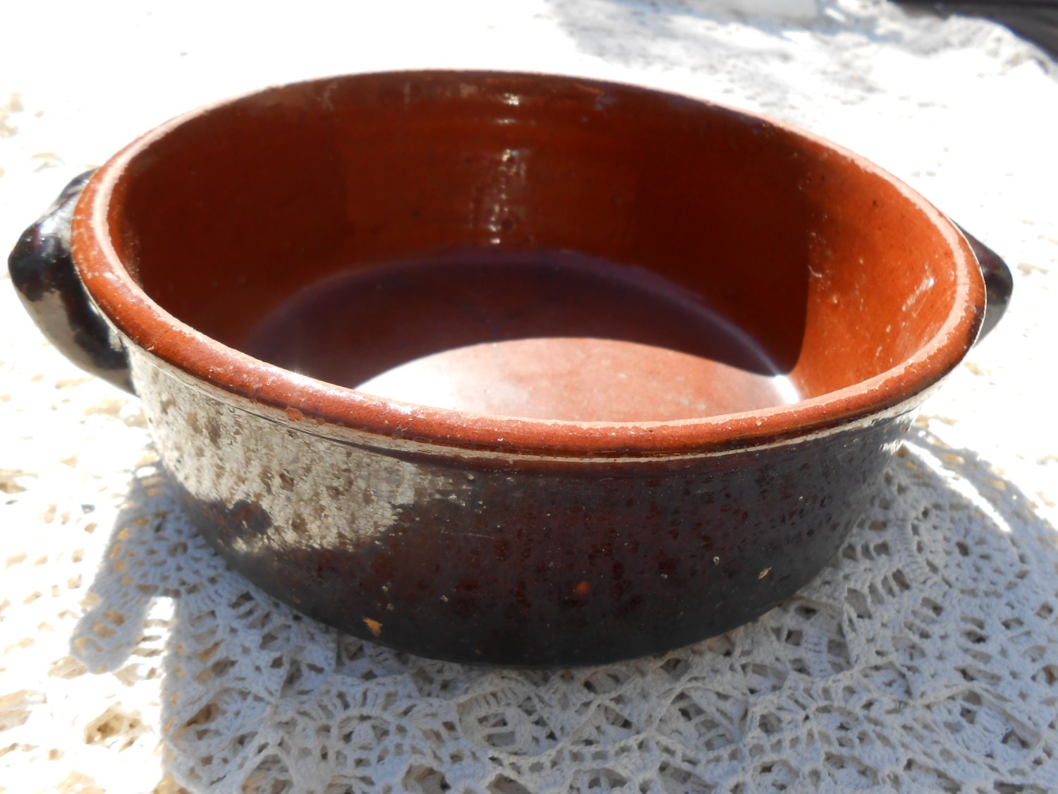 Italian brown earthenware cooking pot terracotta serving Etsy