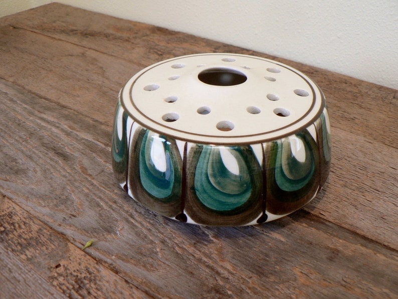 Jersey Pottery Posy vase 1970s Posey vase earth greens Etsy