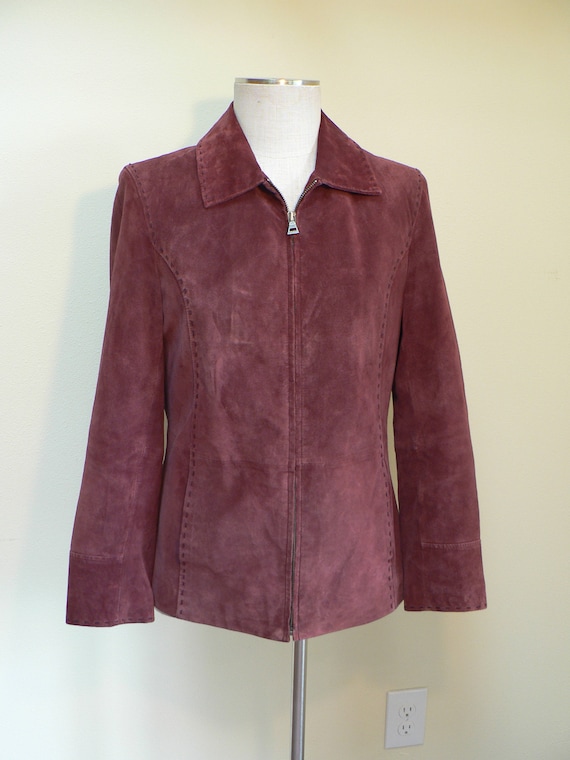 Bernardo leather suede size small jacket, vintage