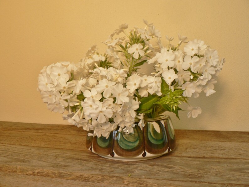 Jersey Pottery Posy vase 1970s Posey vase earth greens Etsy