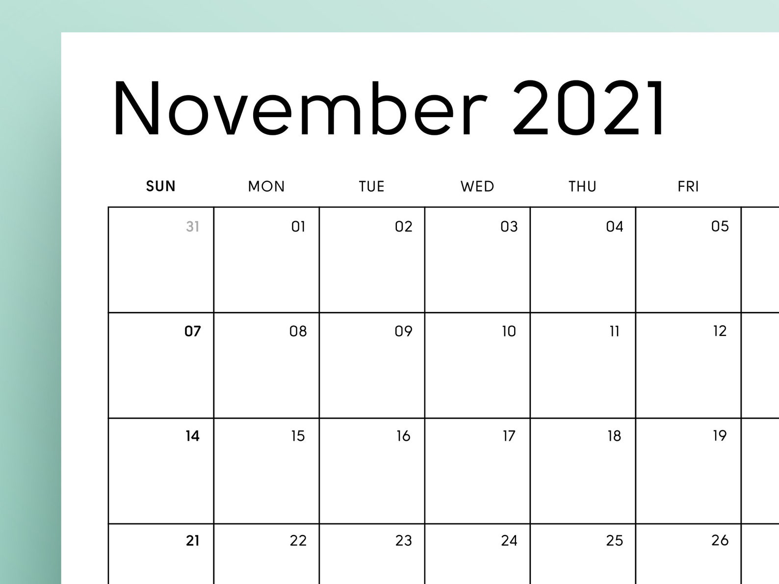 2021 printable calendar sunday monday start 2021 monthly