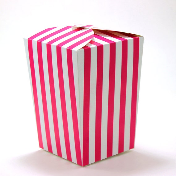 Closable Party Popcorn Striped Container (Pack of 25) - ** FREE SHIPPING ** Il_570xn