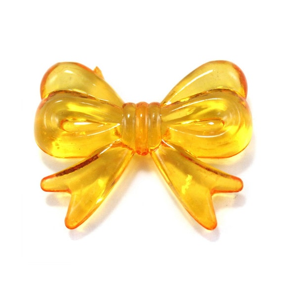 Translucent Acrylic Bow With Thread Hole 30mm (pack of 36 pieces) Il_570xn